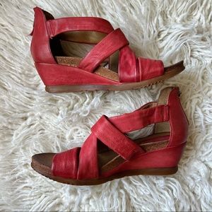 Miz Mooz Red Leather  Mika sandals